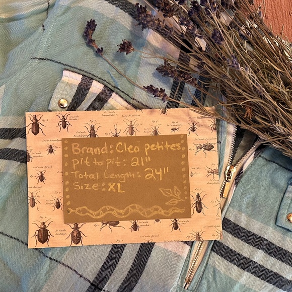 Blue Plaid Quarter Zip Top - Picture 11 of 11